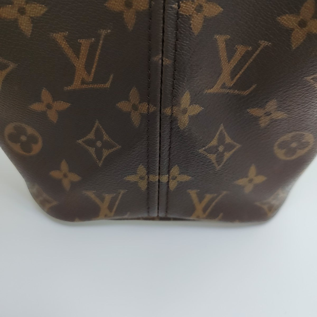 NEVERFULL MM Monogram Coated Canvas Brown