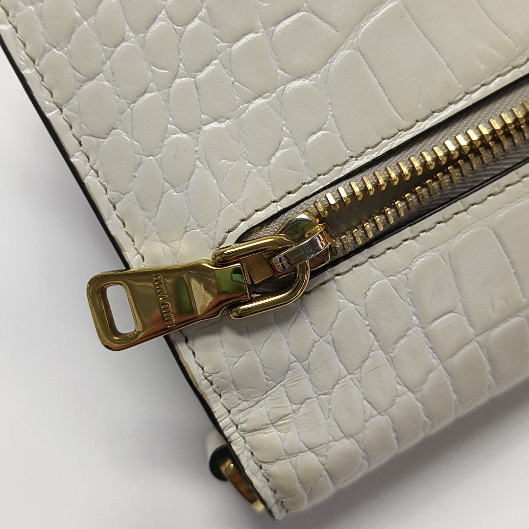 Calfskin Shoulder Bag White