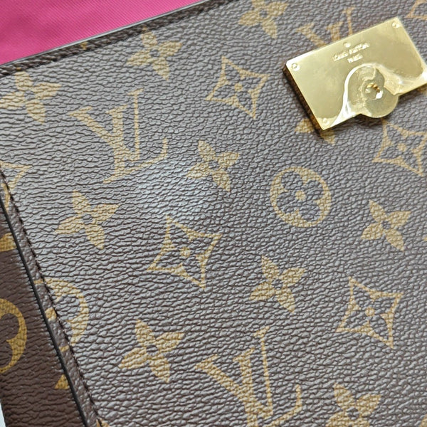CLUNY BB Monogram Coated Canvas Brown