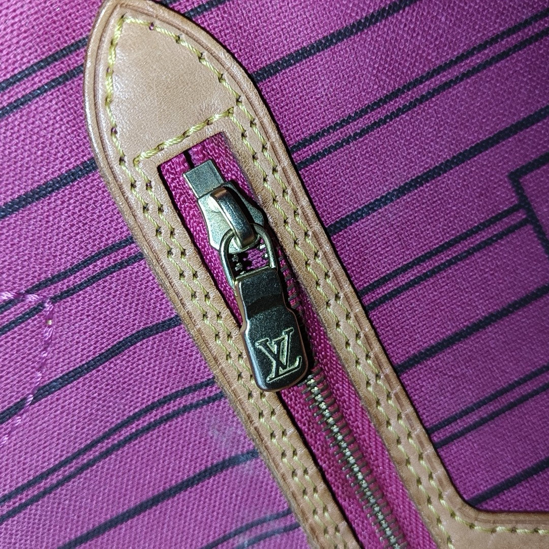 NEVERFULL MM Monogram Coated Canvas Brown