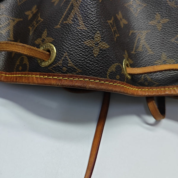 NOÉ MM Monogram Coated Canvas Brown