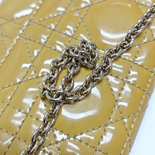 Lady Dior Small Cannage Patent Leather Yellow