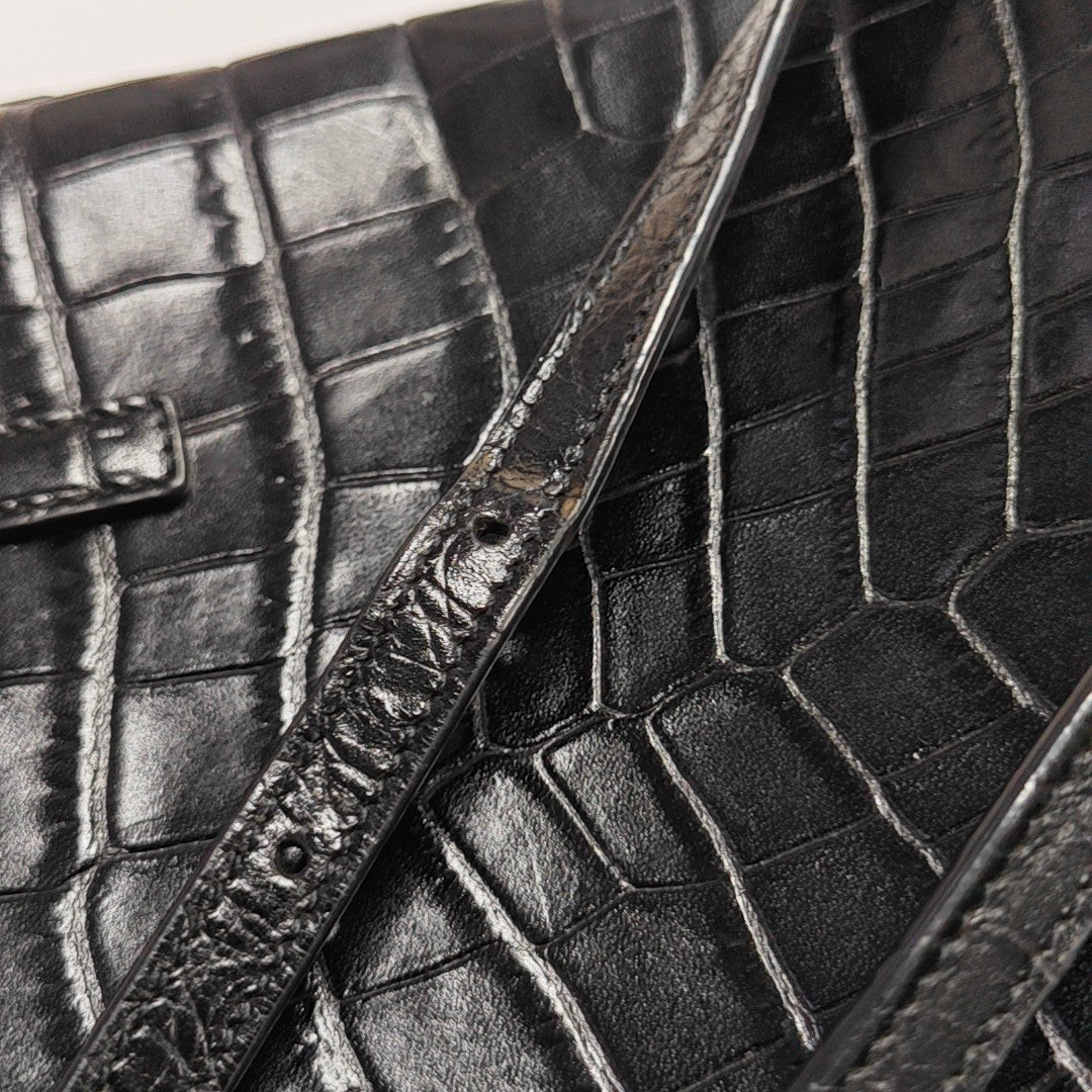 Calfskin Shoulder Bag Black