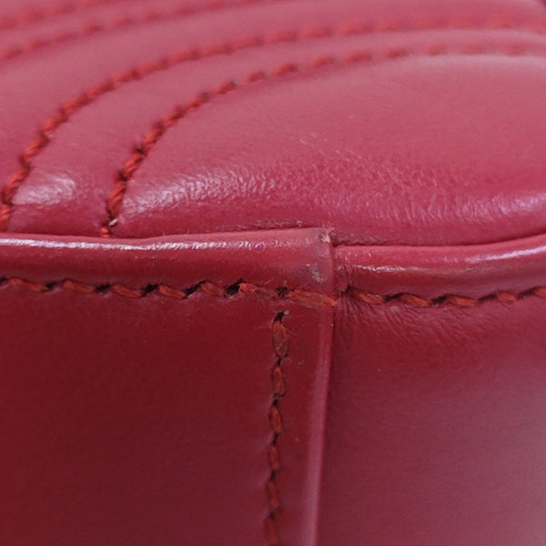 GG Marmont Mini Quilted Calfskin Red