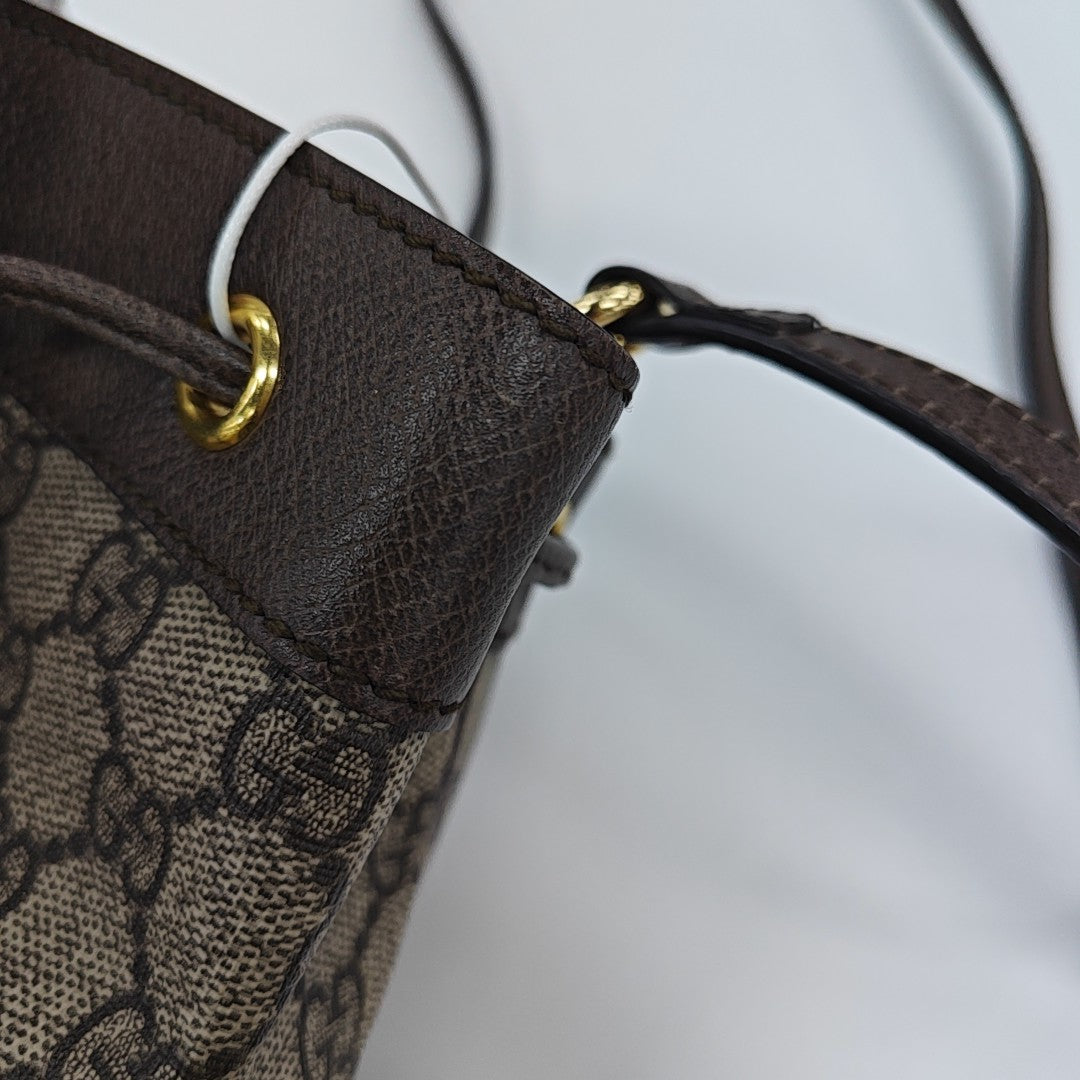 Ophidia Mini Monogram Coated Canvas Beige