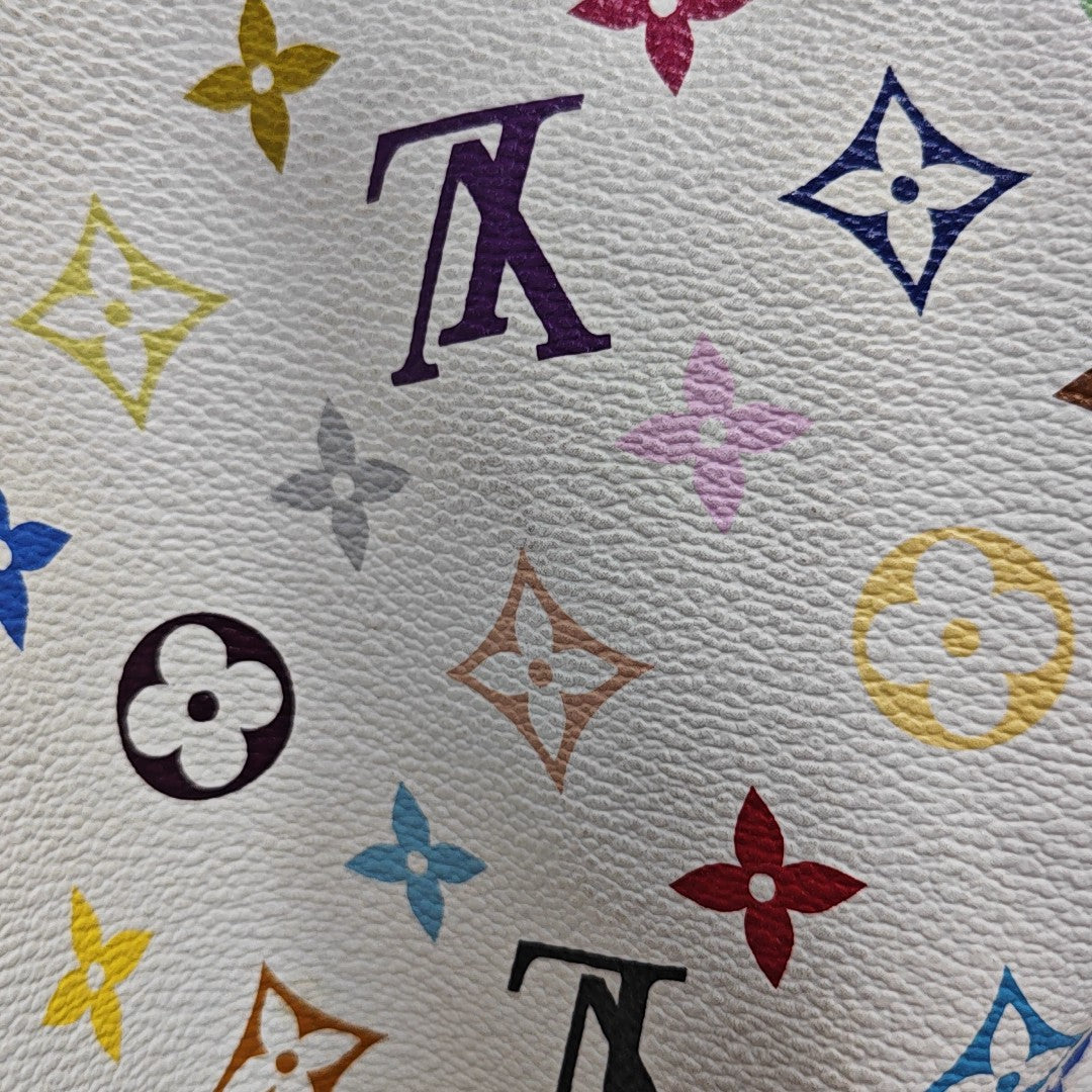 LV × TM NÉONOÉ MM Monogram Coated Canvas White