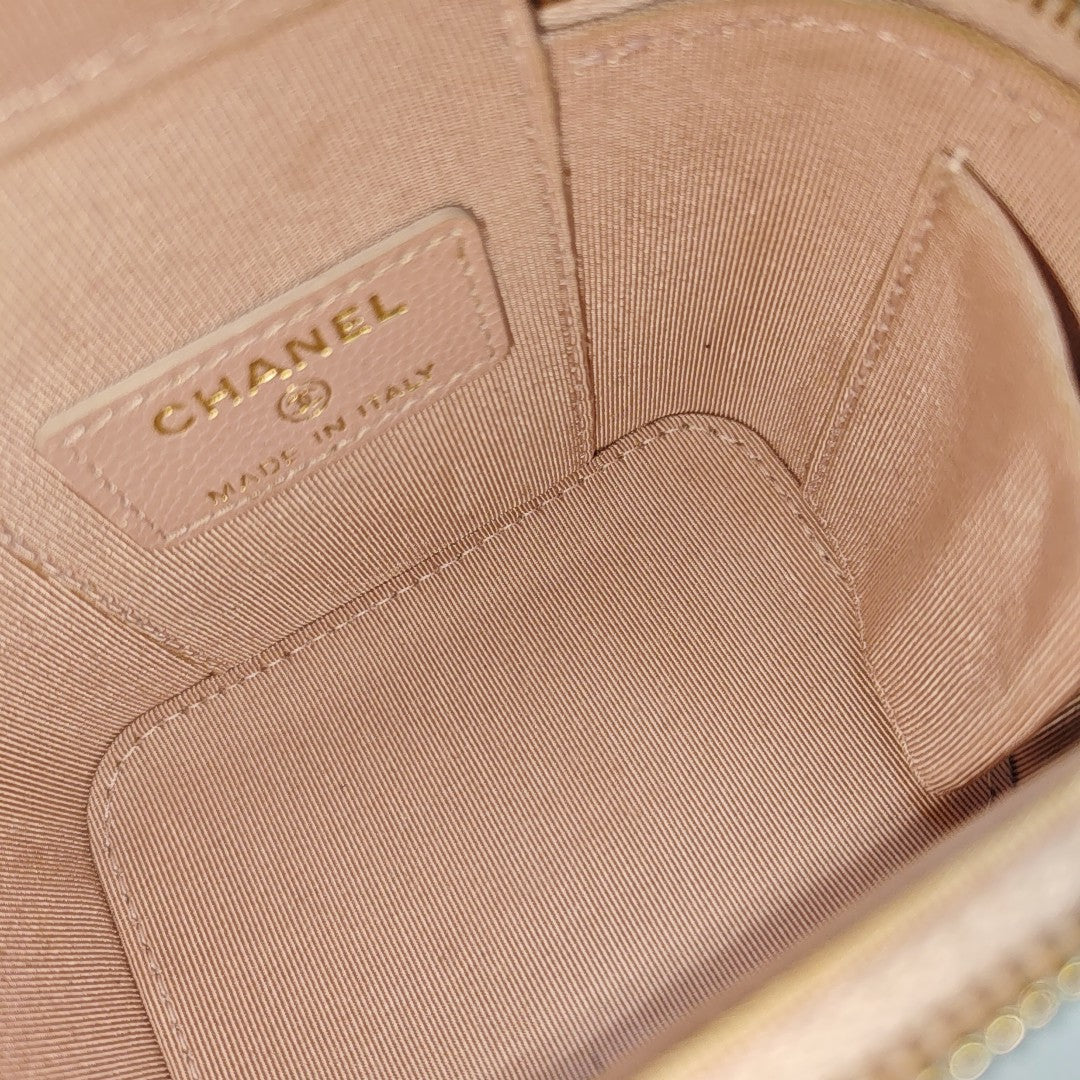 Quilted Calfskin Top Handle Bag Pink