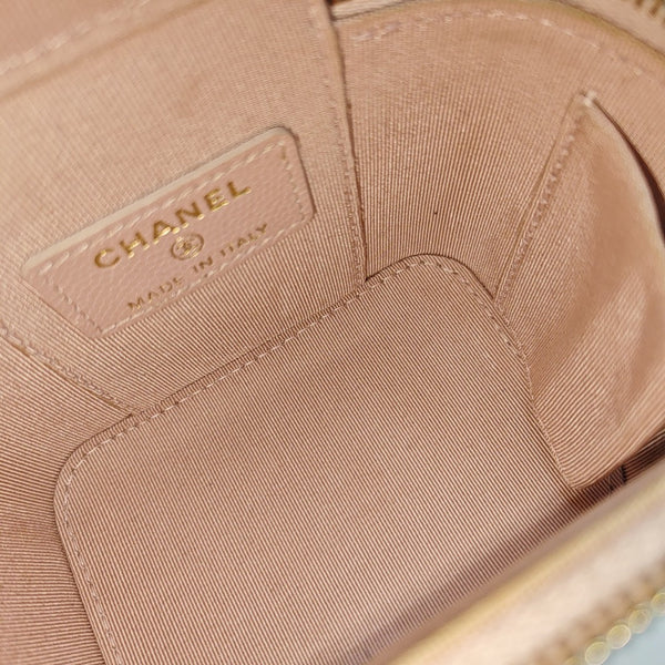 Quilted Calfskin Top Handle Bag Pink