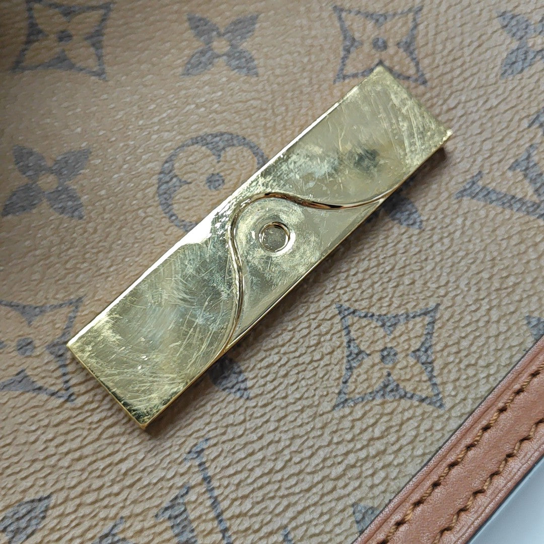 DAUPHINE Mini Monogram Coated Canvas Brown