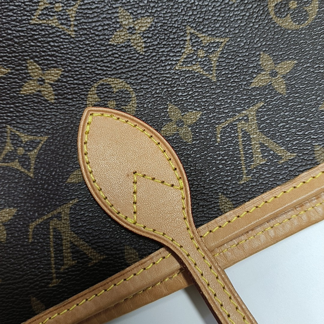 NEVERFULL MM Monogram Coated Canvas Brown