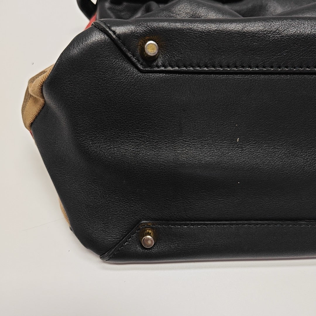 The Banner Medium Calfskin Black