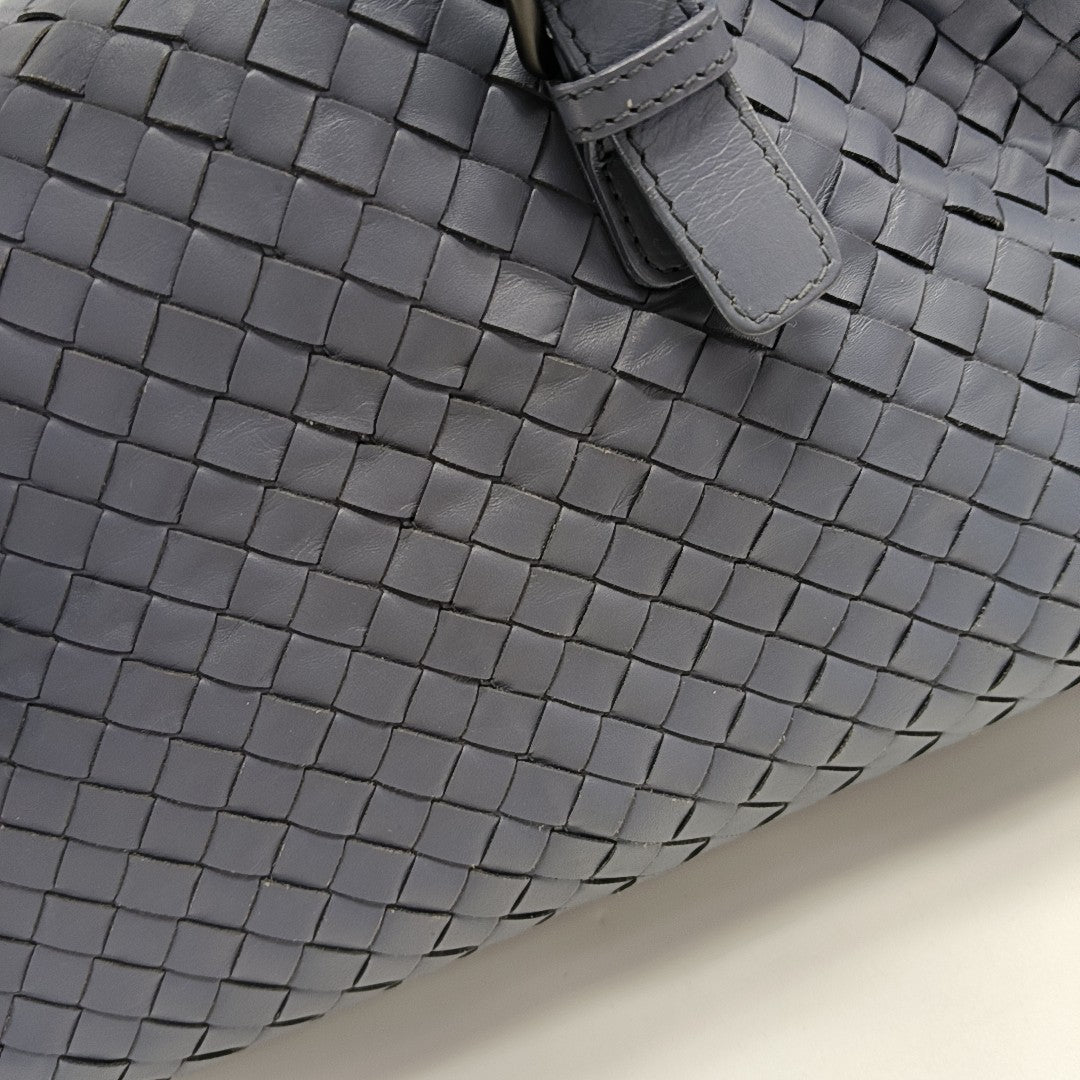 Calfskin Top Handle Bag Blue
