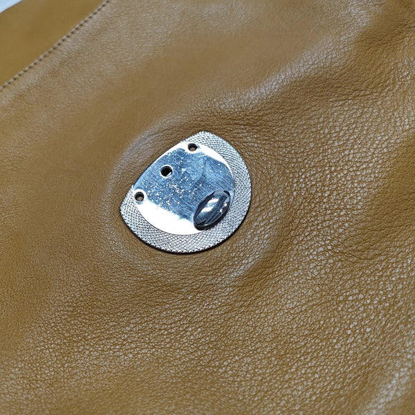 Calfskin Top Handle Bag Yellow