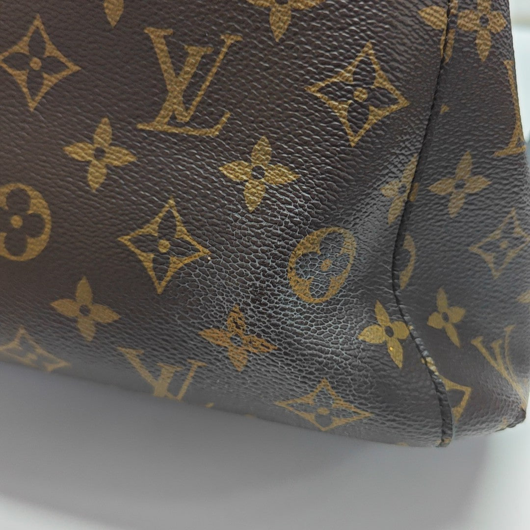 MONTAIGNE MM Monogram Coated Canvas Brown