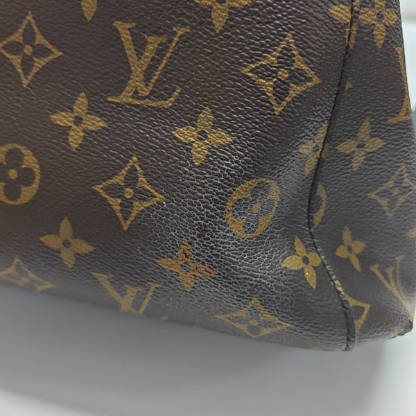 MONTAIGNE MM Monogram Coated Canvas Brown