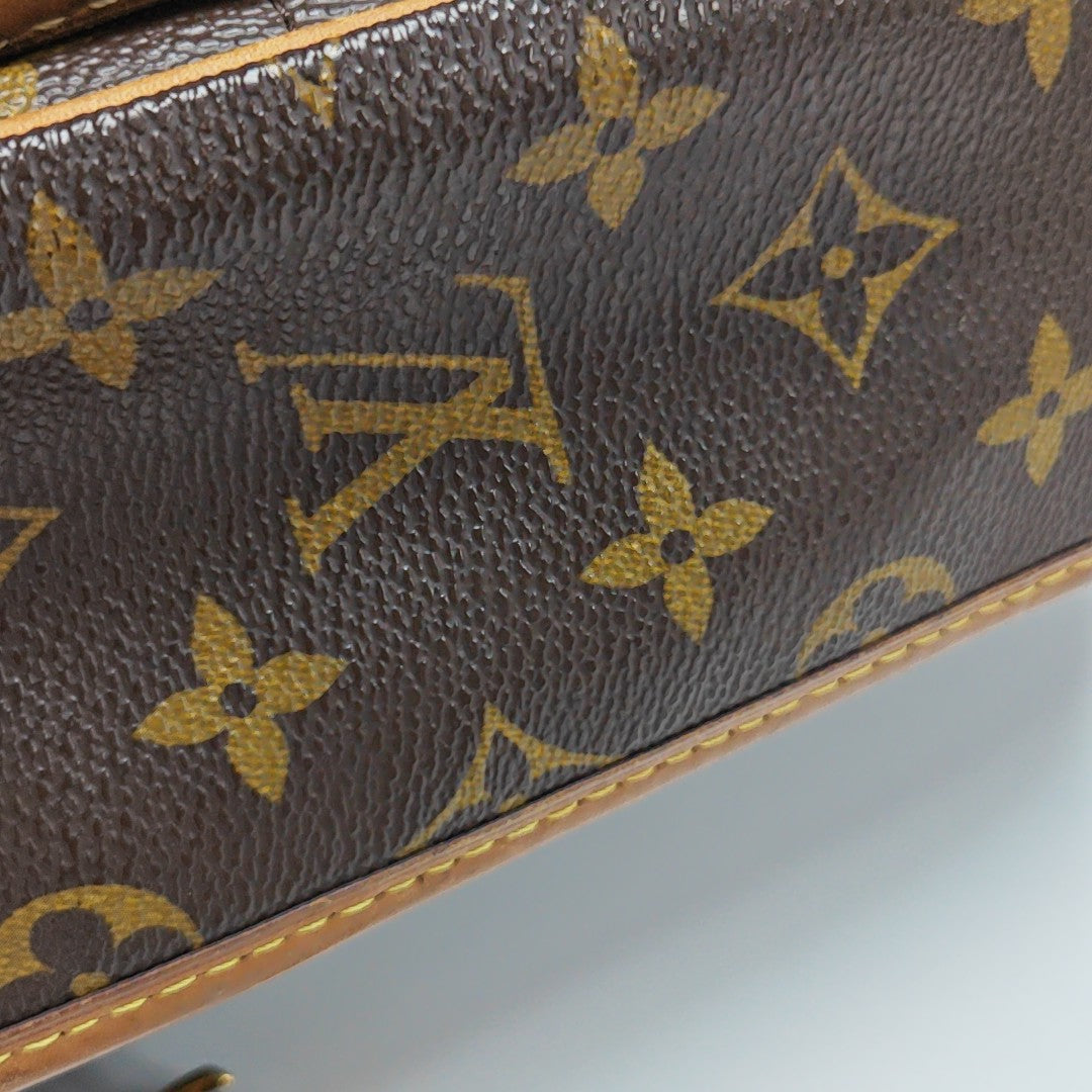 MENILMONTANT PM Monogram Coated Canvas Brown
