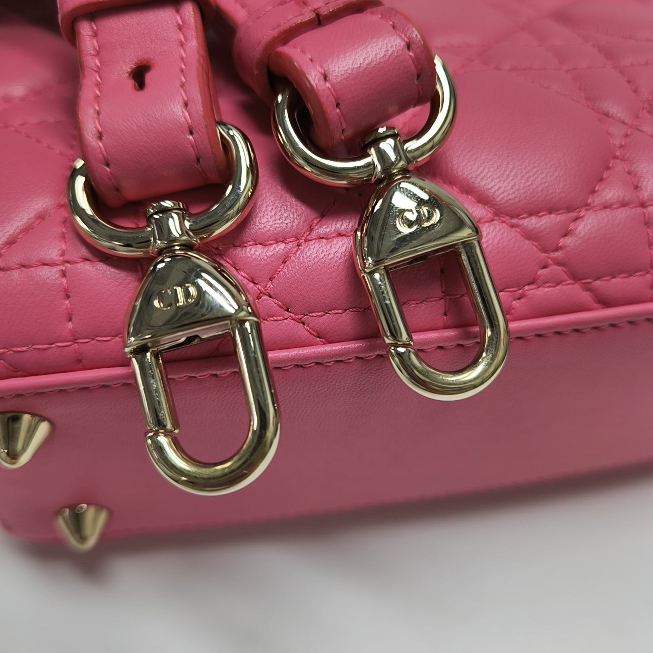 Lady Dior Small Cannage Lambskin Red
