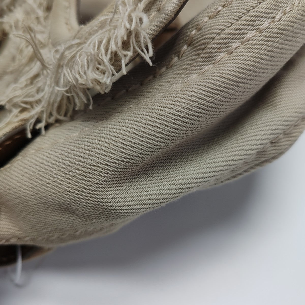 Denim Shoulder Bag Beige