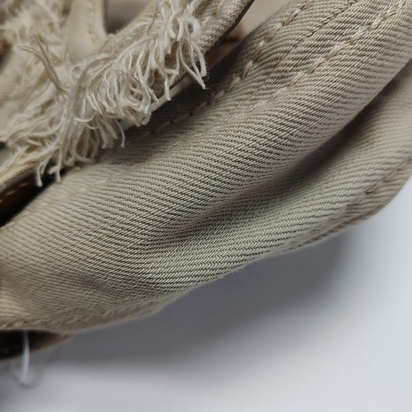 Denim Shoulder Bag Beige