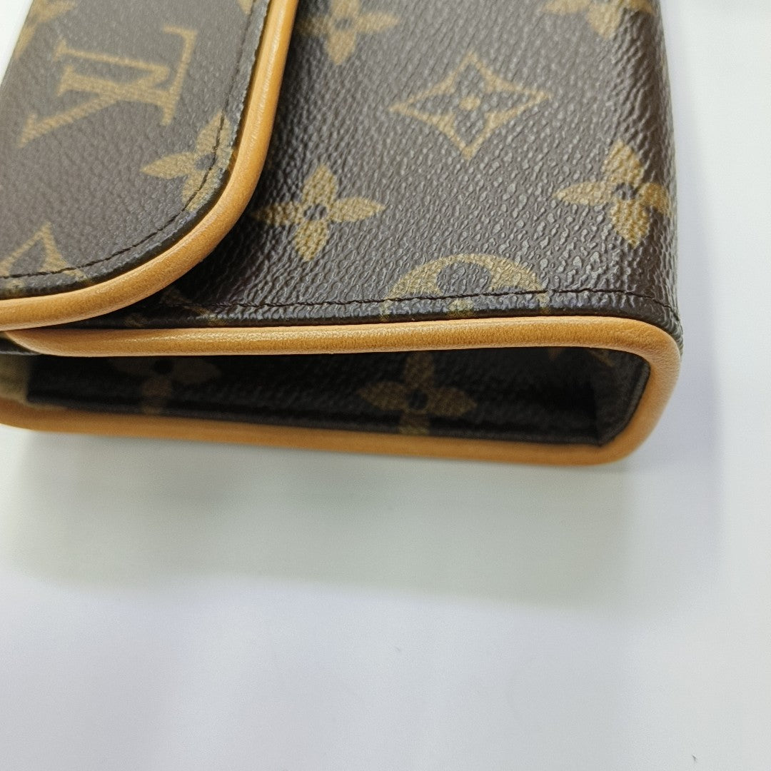 FLORENTINE Monogram Coated Canvas Brown