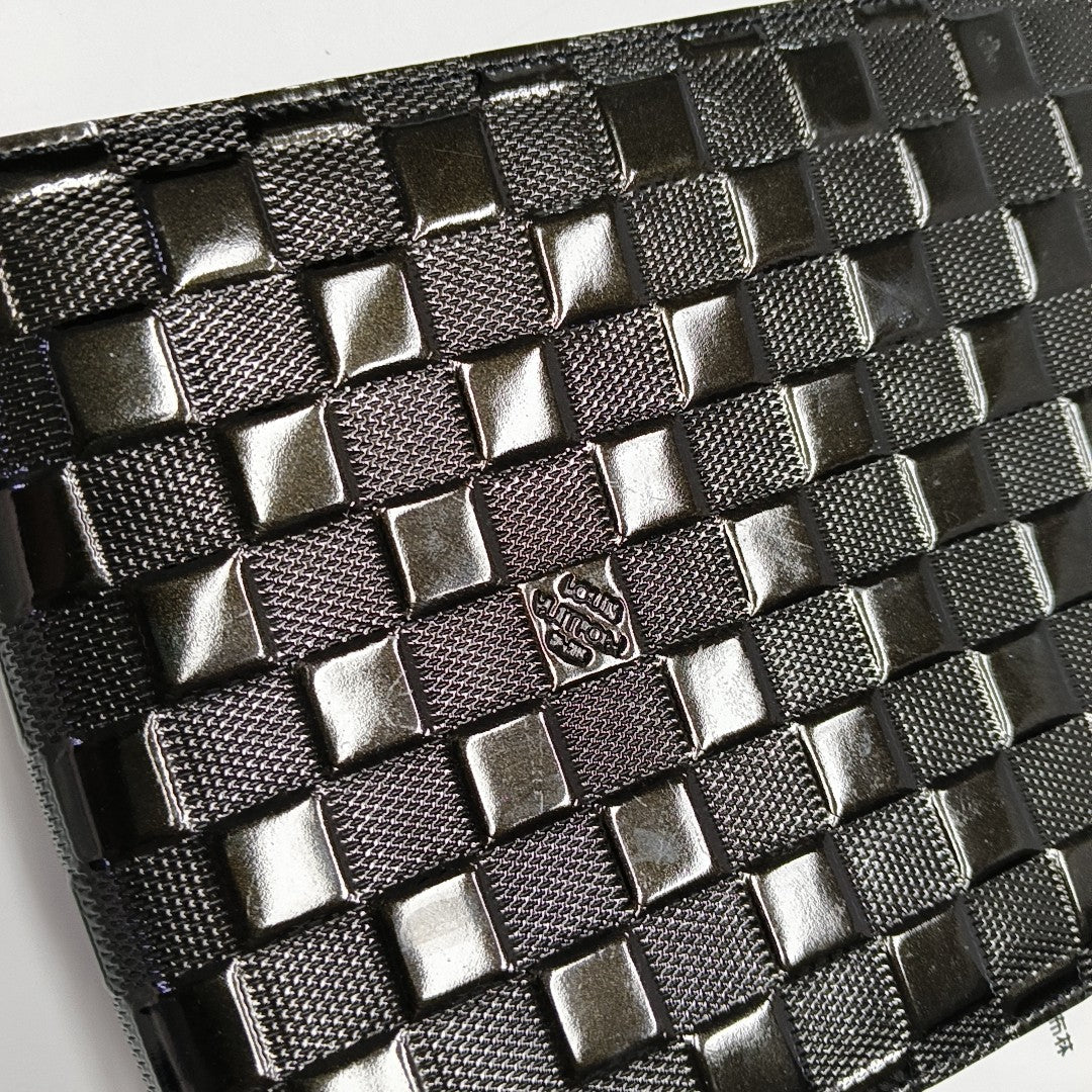 ANJU Damier Graphite Patent Leather Black
