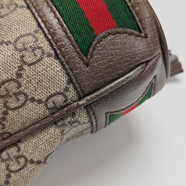 Ophidia Mini Monogram Coated Canvas Beige