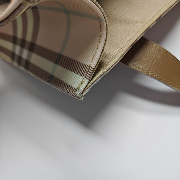 Coated Canvas Top Handle Bag Pink