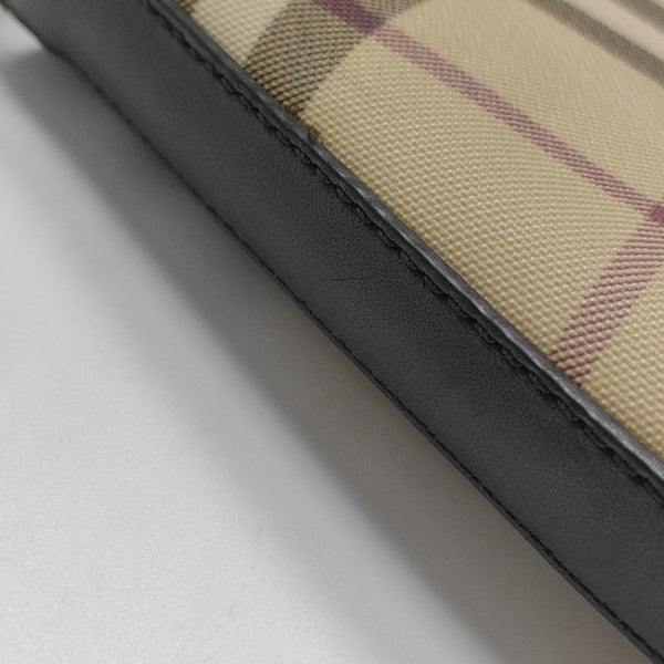 Coated Canvas Top Handle Bag Beige