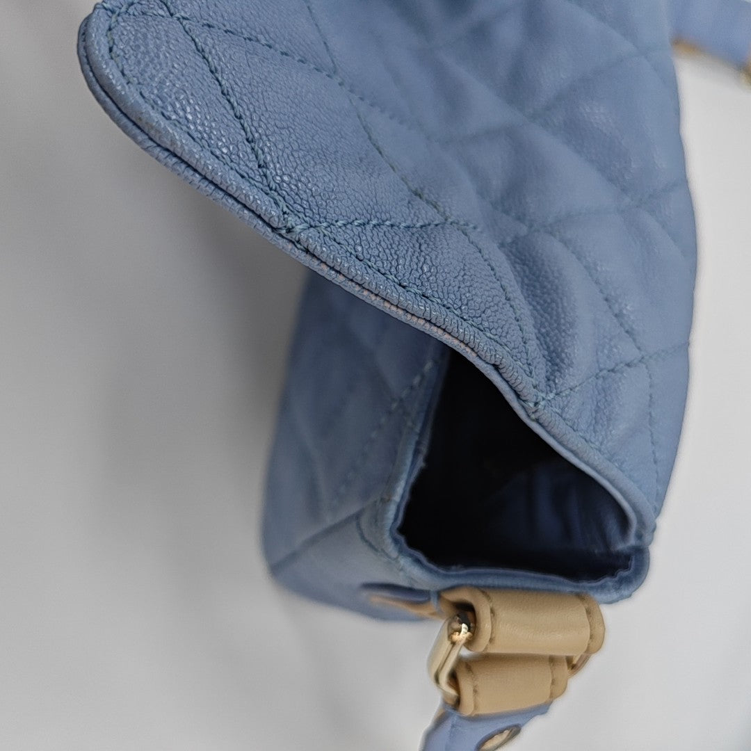 CLASSIC FLAP Mini Quilted Calfskin Blue