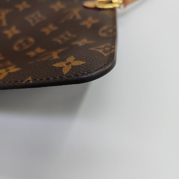 NEVERFULL MM Monogram Coated Canvas Brown