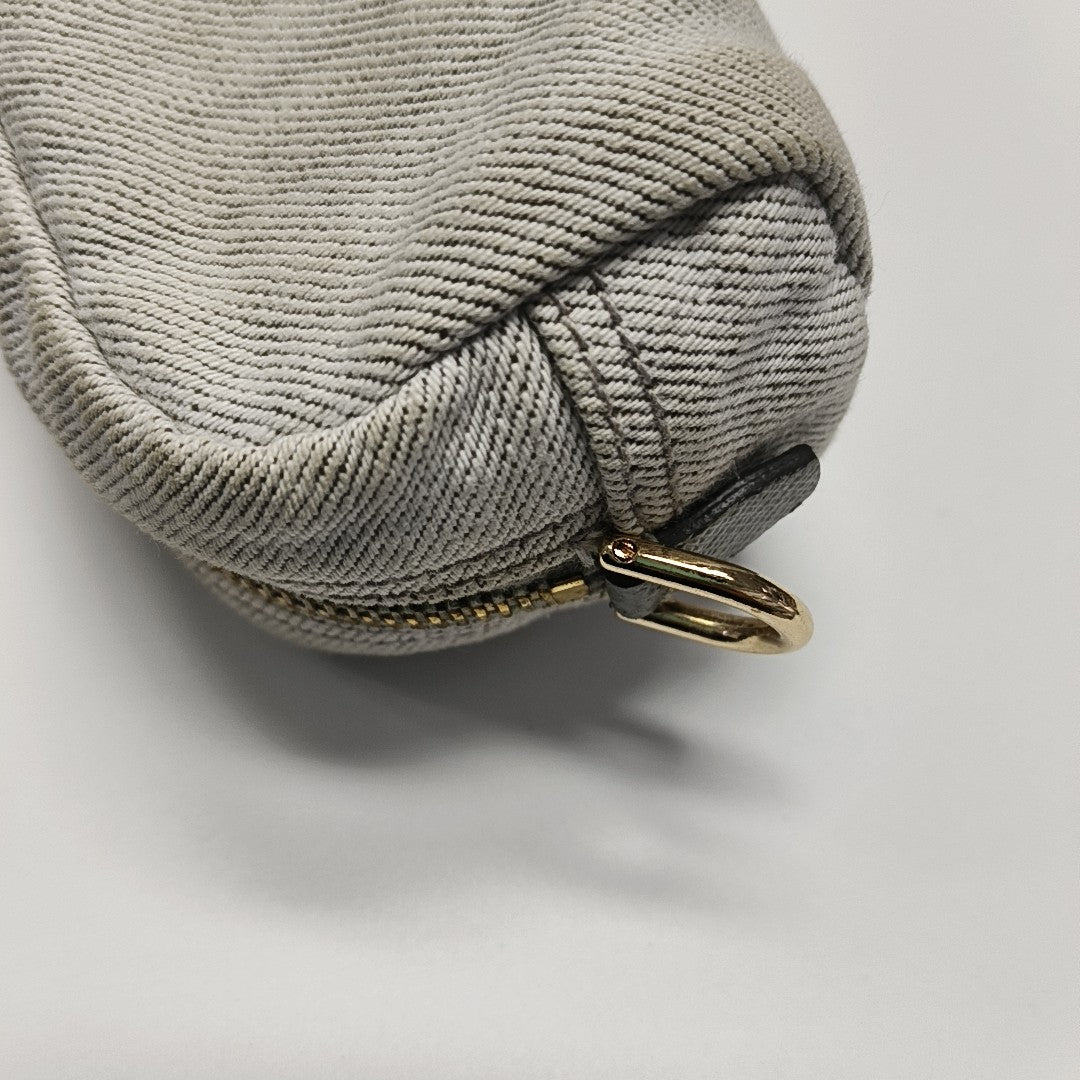 Denim Clutch White