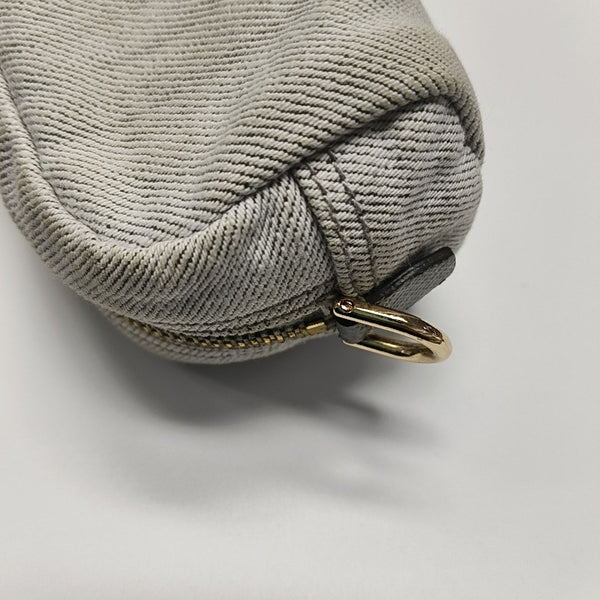Denim Clutch White