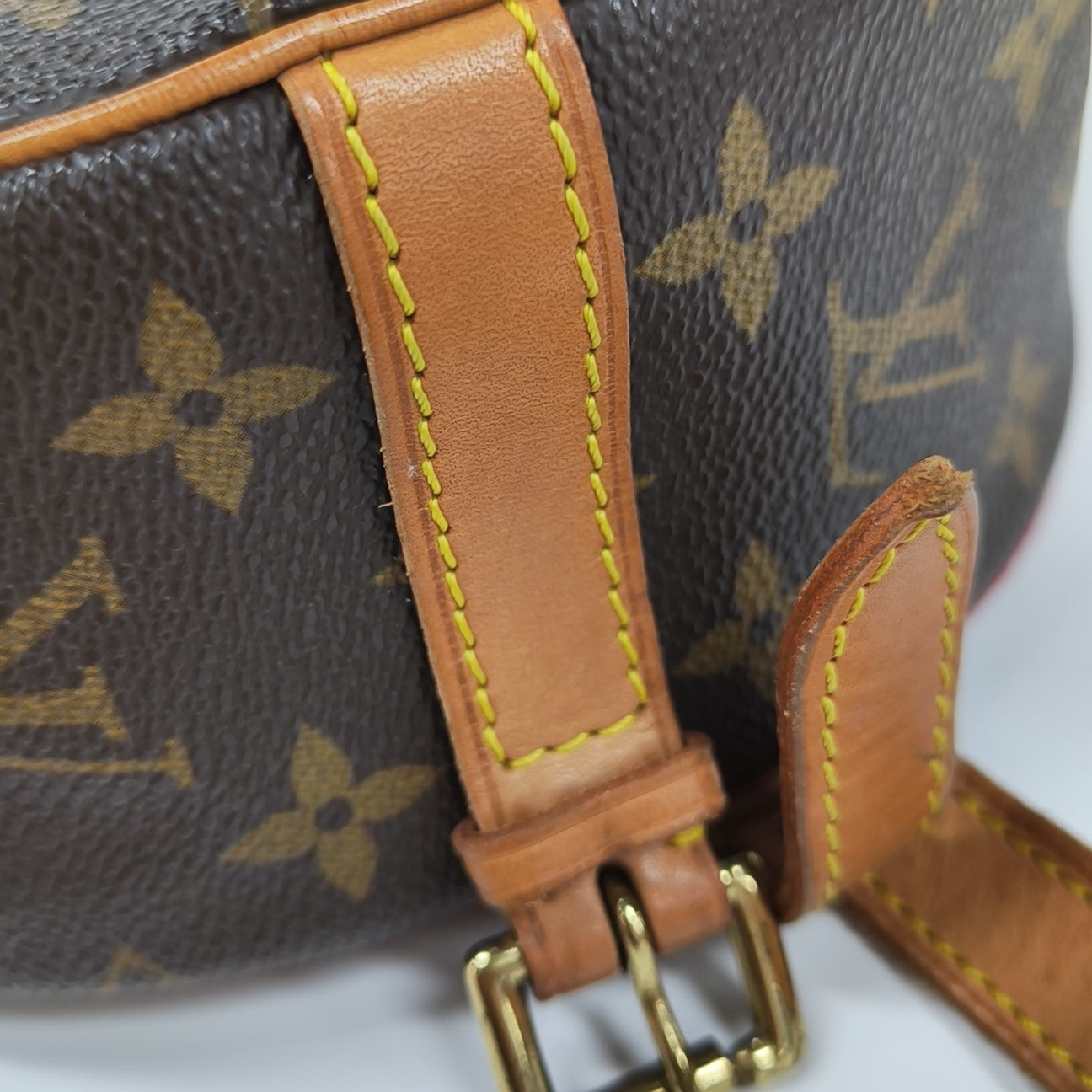 TAMBOURINE Monogram Coated Canvas Brown