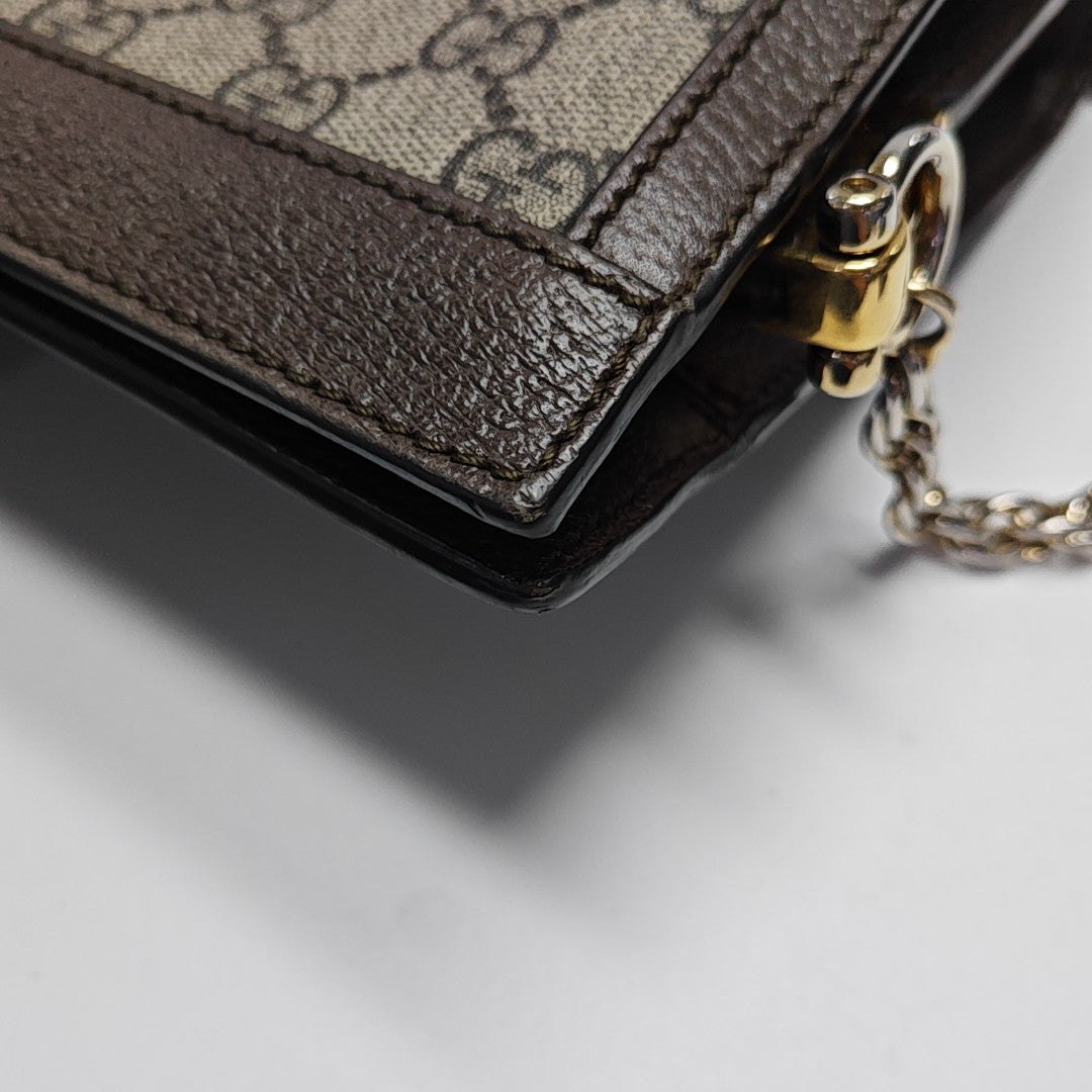 Ophidia Small Monogram Coated Canvas Beige