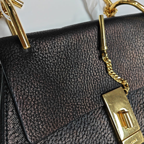 Drew Medium Calfskin Black