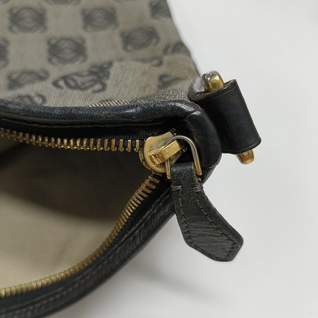 Monogram Coated Canvas Shoulder Bag Gray
