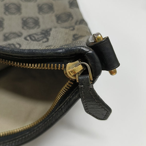Monogram Coated Canvas Shoulder Bag Gray