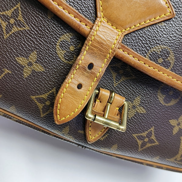 SOLOGNE PM Monogram Coated Canvas Brown
