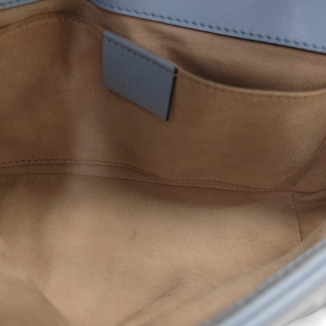 GG Marmont Small Quilted Calfskin Blue