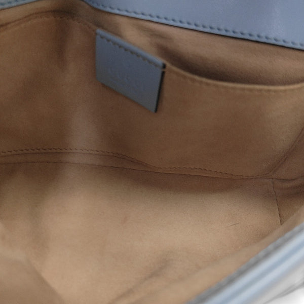 GG Marmont Small Quilted Calfskin Blue