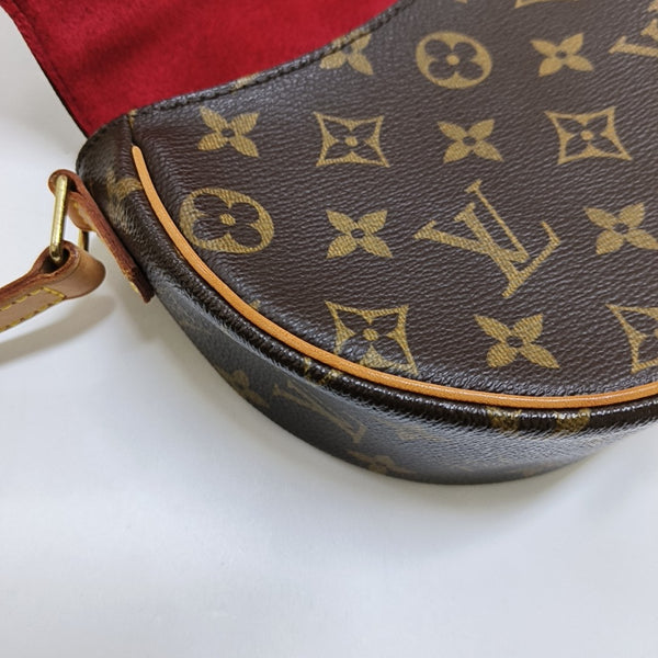 TAMBOURINE Monogram Coated Canvas Brown