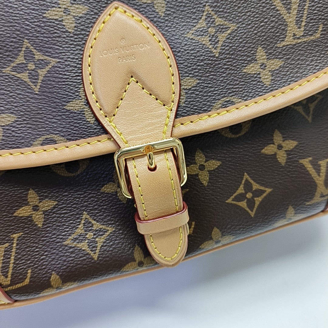 DIANE Monogram Coated Canvas Brown