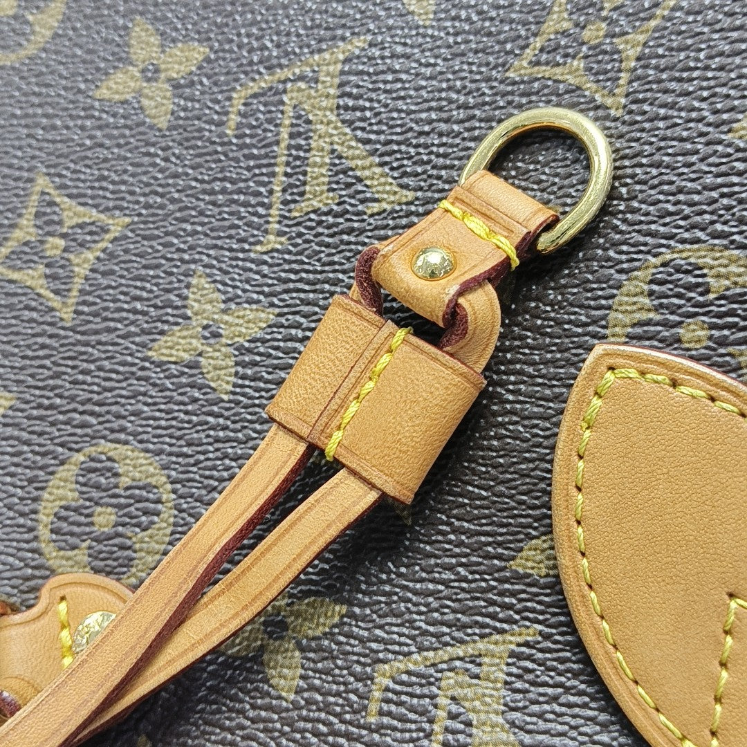 NEVERFULL MM Monogram Coated Canvas Brown