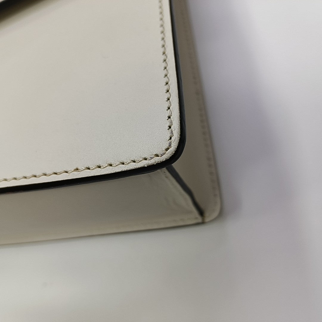 Sylvie Small Calfskin White
