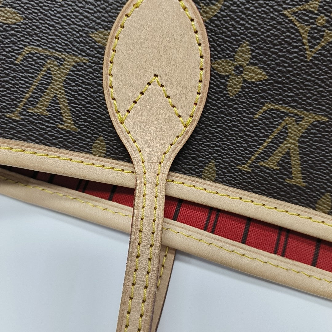 NEVERFULL MM Monogram Coated Canvas Brown