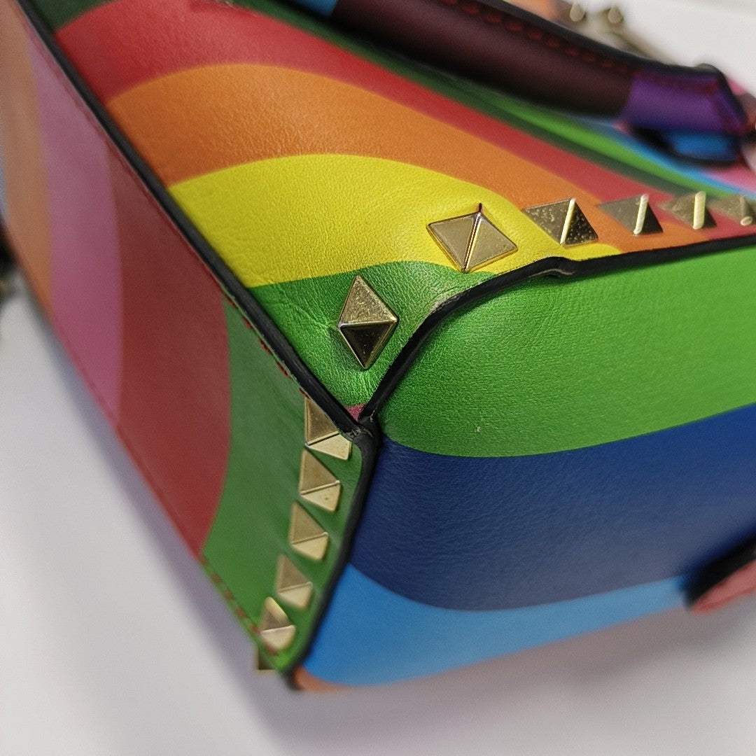Rockstud Mini Calfskin Multicolor