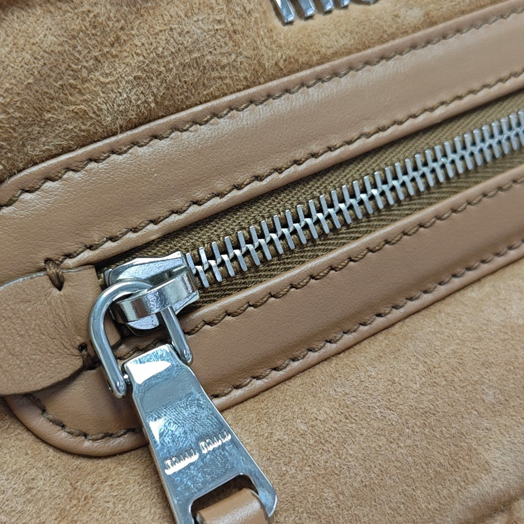 Suede Shoulder Bag Brown
