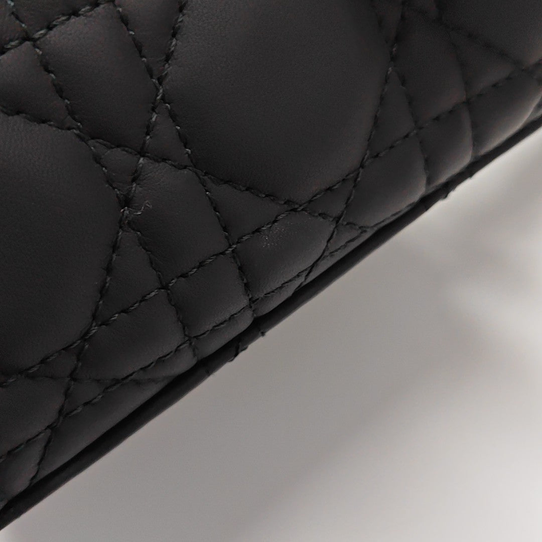 Lady Dior Mini Cannage Calfskin Black