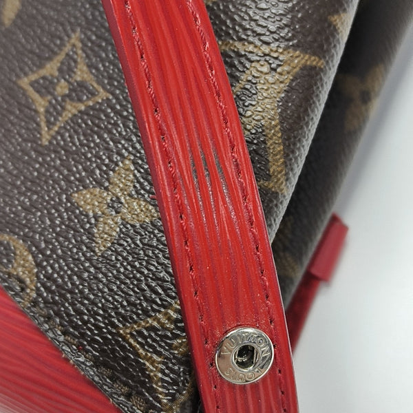 SAINT MICHEL Monogram Coated Canvas Brown
