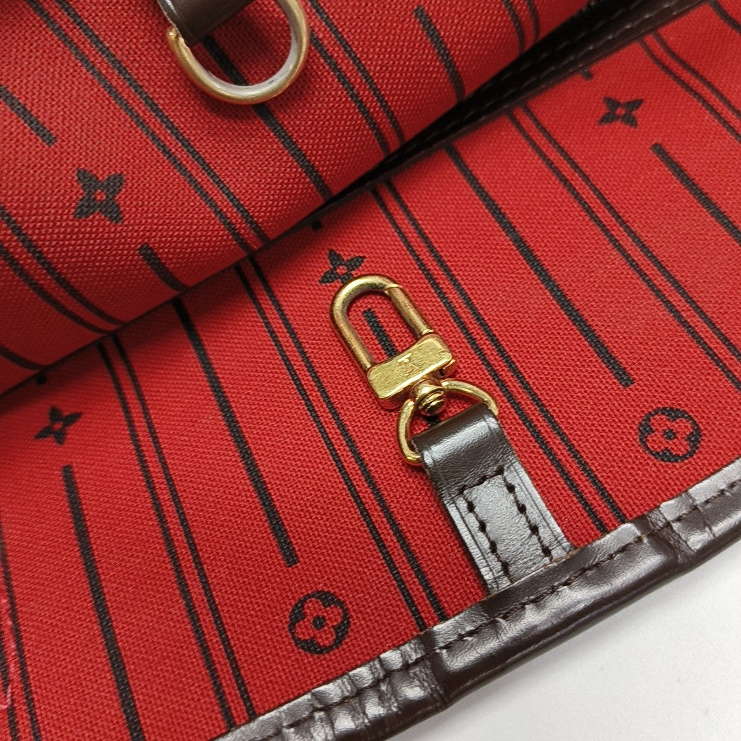 NEVERFULL MM Damier Ebene Coated Canvas Brown
